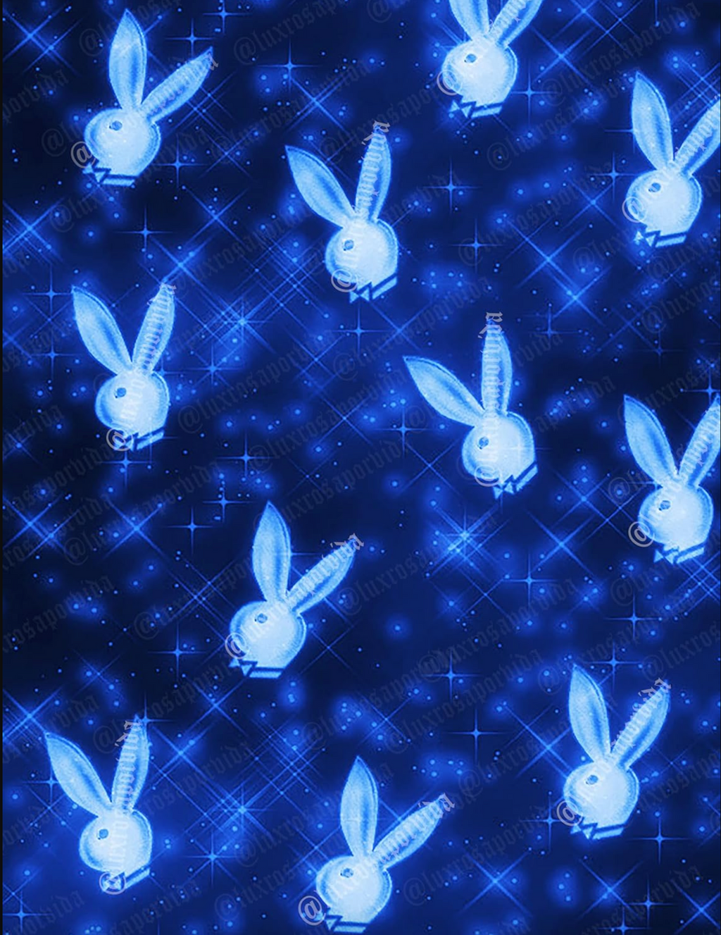 Y2K Early 2000s 'OG 90's Party Crew Airbrush Star Shots Backdrop BLUE GLOW (Extra Large)