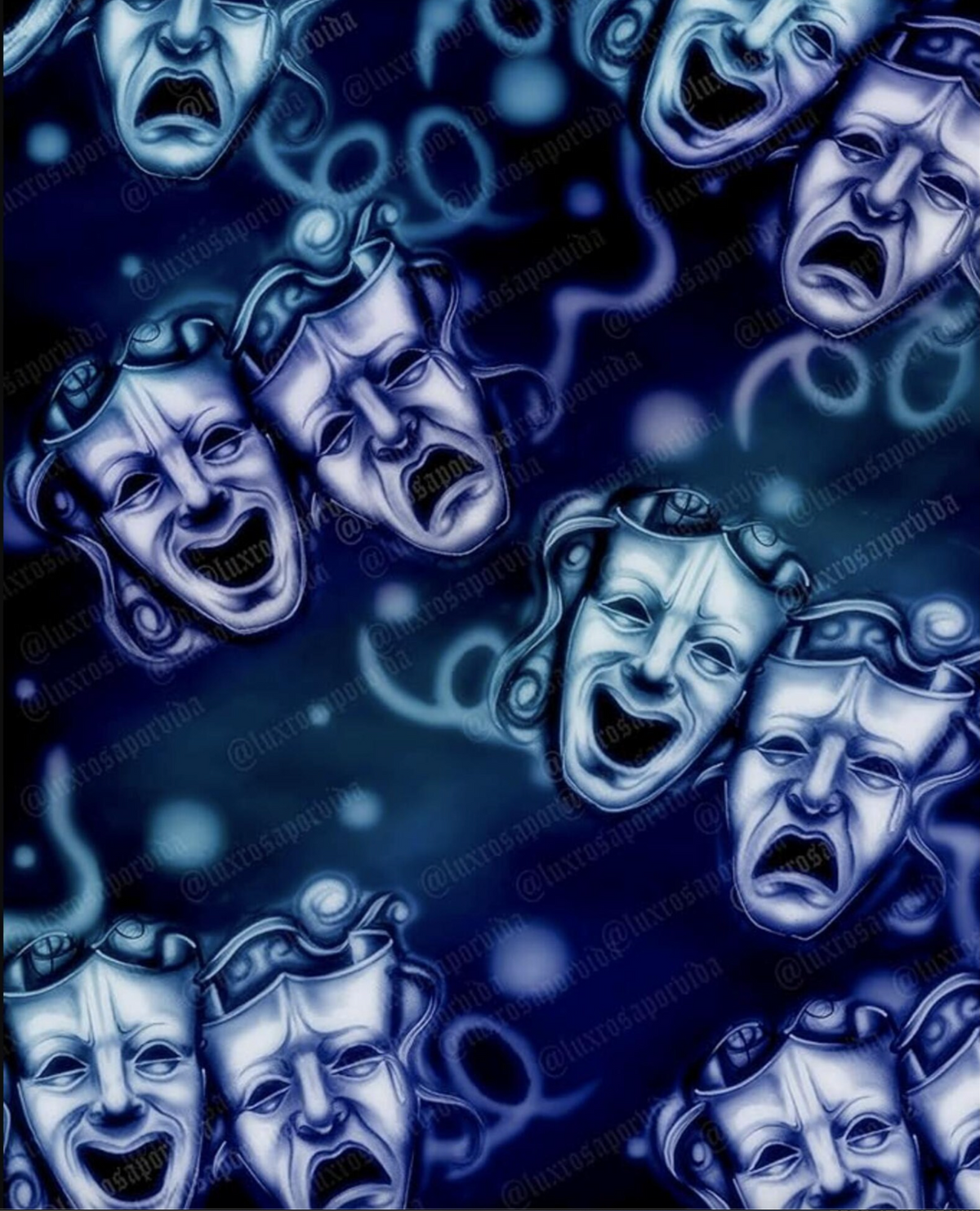 Airbrush Y2K Early 2000s 'Emotions' Ombré Old School 90s Professional Backdrop (DEEP GREEN/DEEP BLUES) (Extra Large)