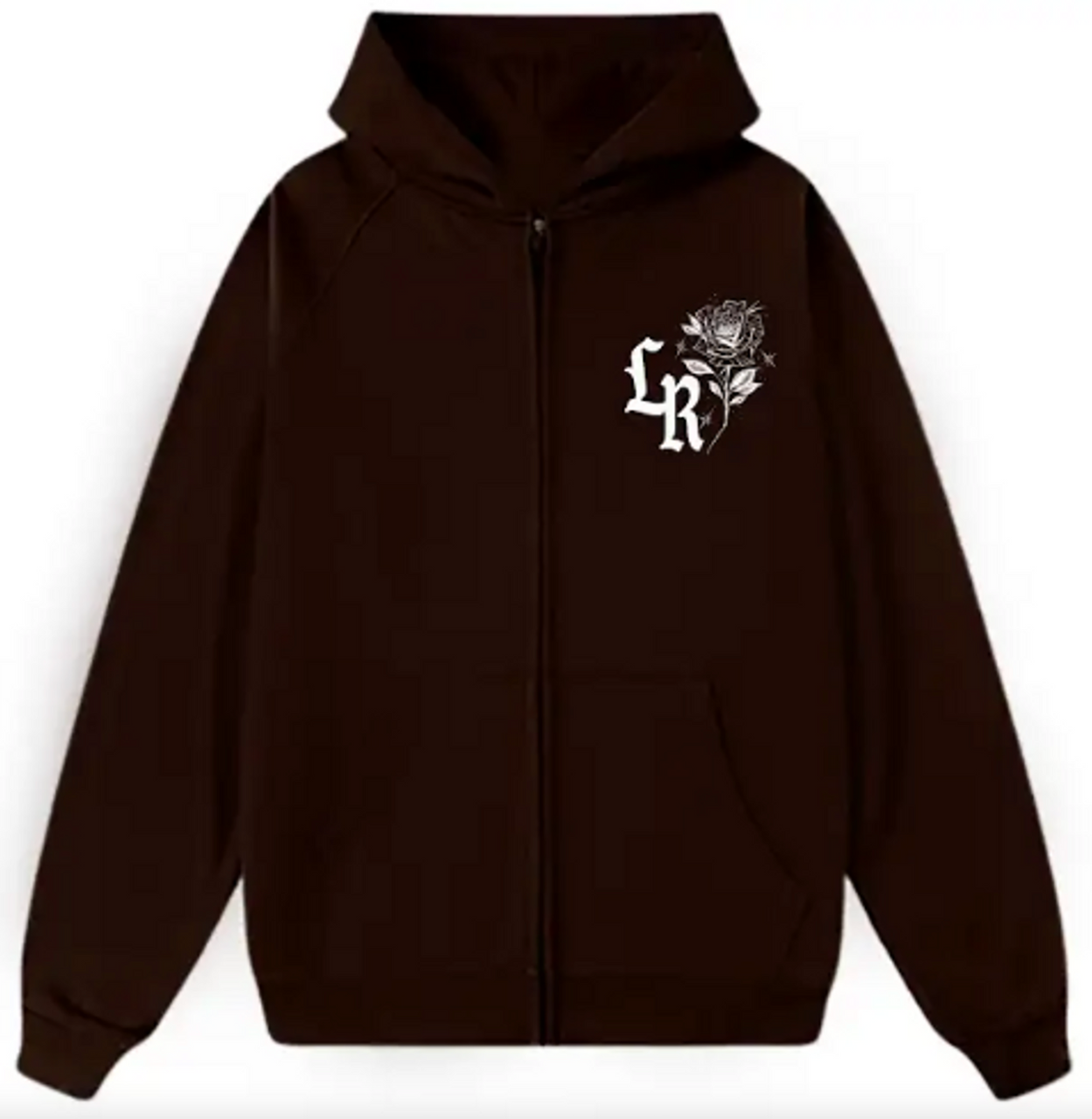 Limited Edition 'Smile Now Cry Later' Airbrushed Zip-Up Hoodie (BROWN)