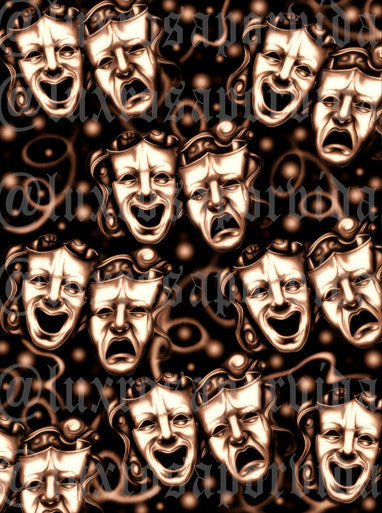 Glamour Shotz  Airbrushed 'Smile Together, Cry Together' Backdrop (Chocolate) (Extra Large)