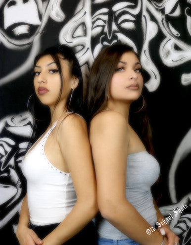 Glamour Shots After Laughter Comes Tears Airbrushed Backdrop BLACK/WHITE (Extra Large)