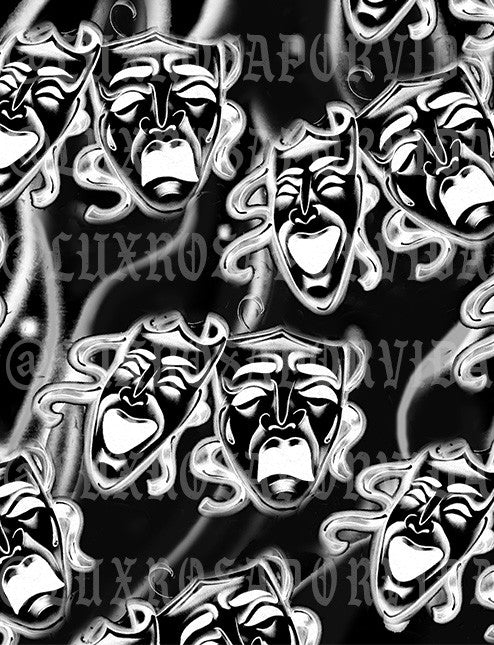 Glamour Shots After Laughter Comes Tears Airbrushed Backdrop BLACK/WHITE (Extra Large)