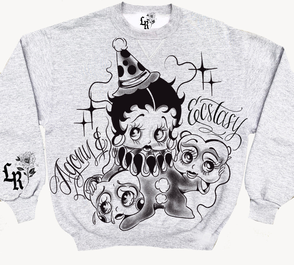 The Agony & The Ecstasy Pen & Ink Crewneck (Grey)