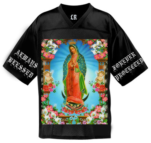 LR 'Shining Light' Cut & Sew Mesh Football Jersey (Black)