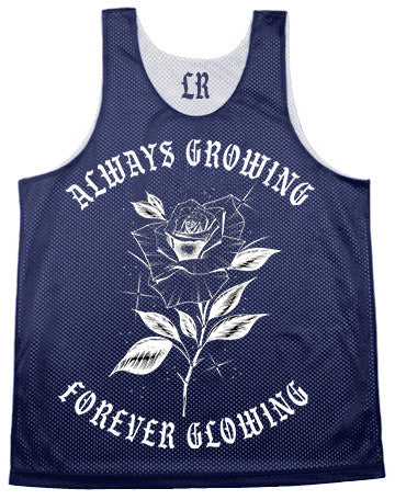 LR 'Always Growing, Forever Glowing' Mesh Basketball Jersey (NAVY)