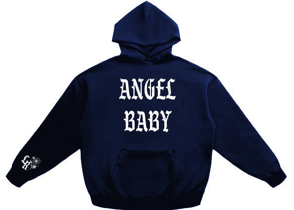 Angel Baby Puff Print Jogger Set (Hoodie & Joggers) Navy