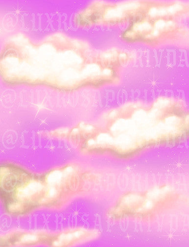 Glamour Shotz 'Angel Eyez In Bright Pink Skies' Airbrushed Backdrop PINK/WHITE (Extra Large)