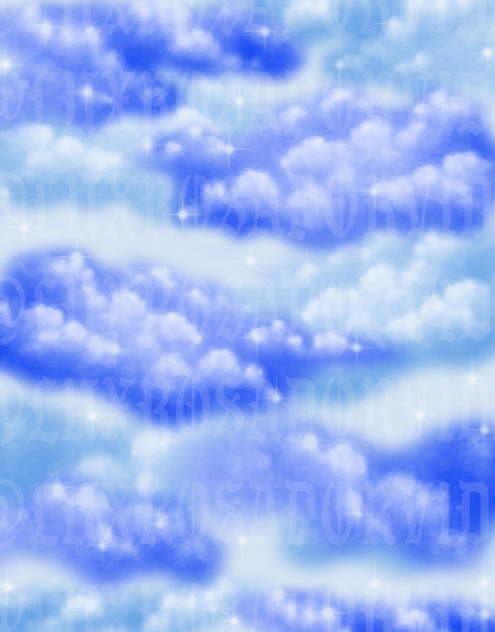 Glamour Shotz 'As Above, So Below' Airbrushed Backdrop SKY BLUES (Extra Large)