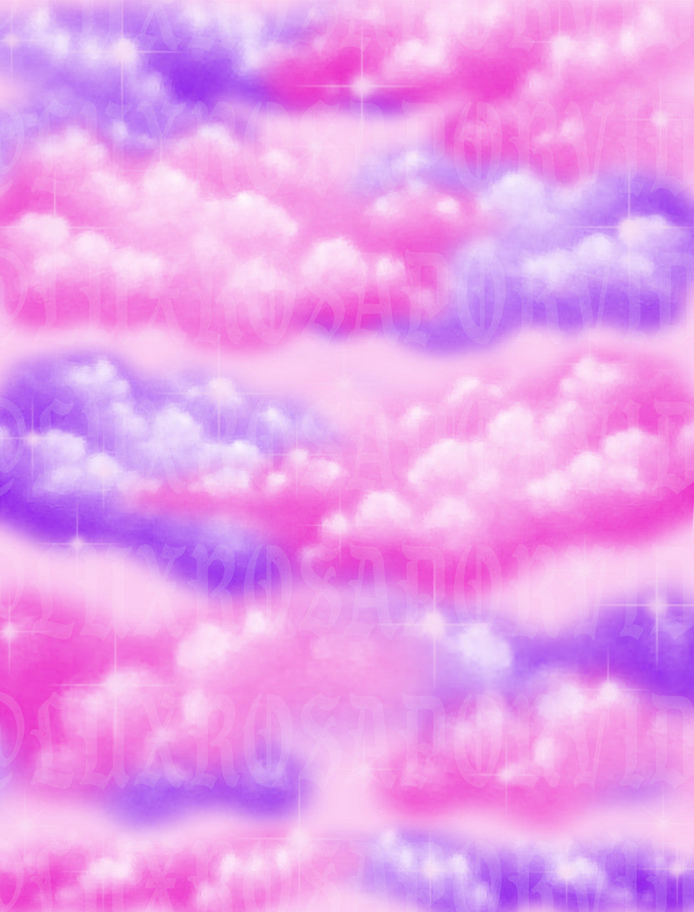Glamour Shots Early 2000s Y2K 'As Above, So Below' Airbrush 90s Backdrop PINK/PURPLE COTTON CANDY (Extra Large)
