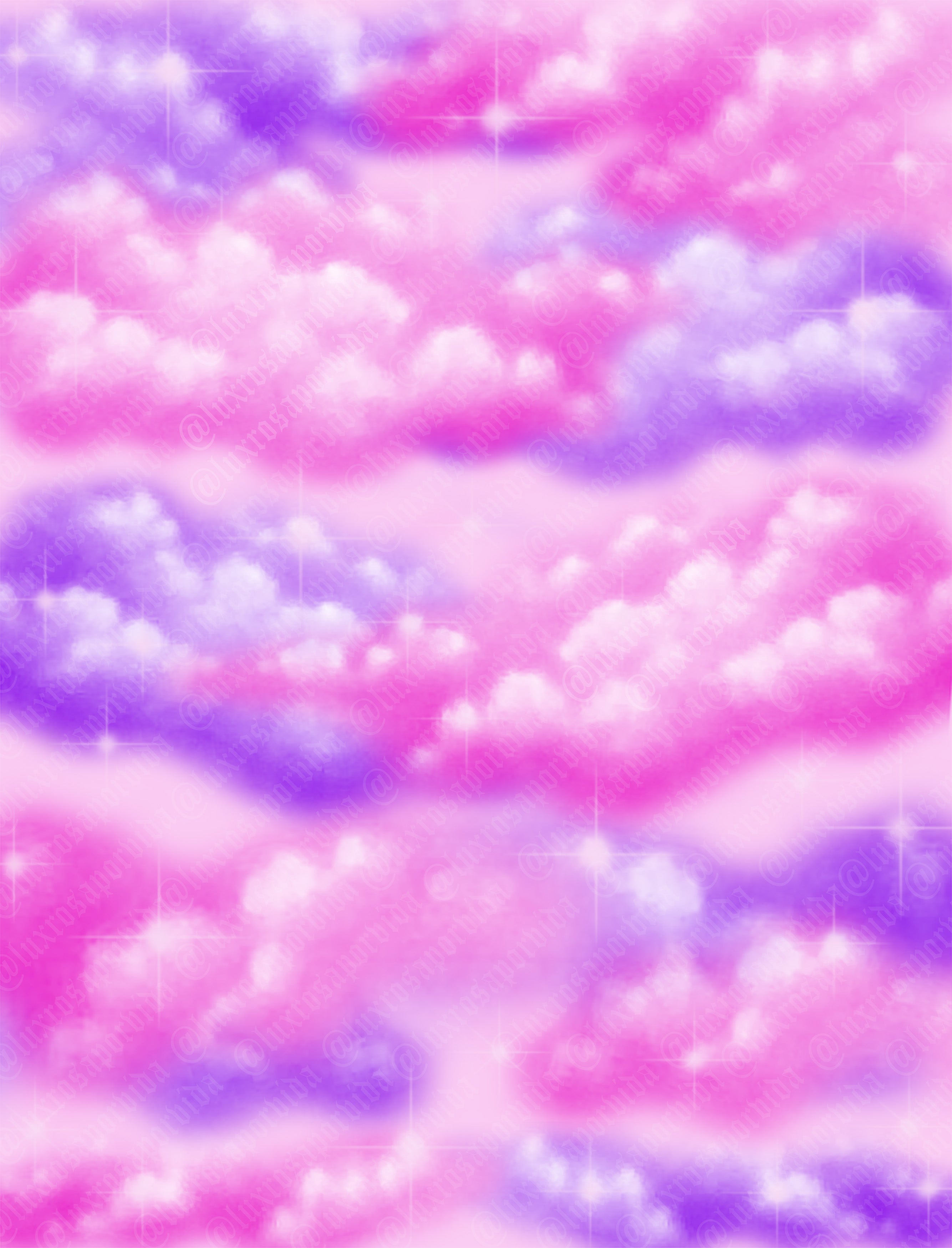 Y2K Early 2000s 'As Above, So Below' Airbrush 90s Backdrop Star Shots PINK/PURPLE COTTON CANDY (Extra Large)