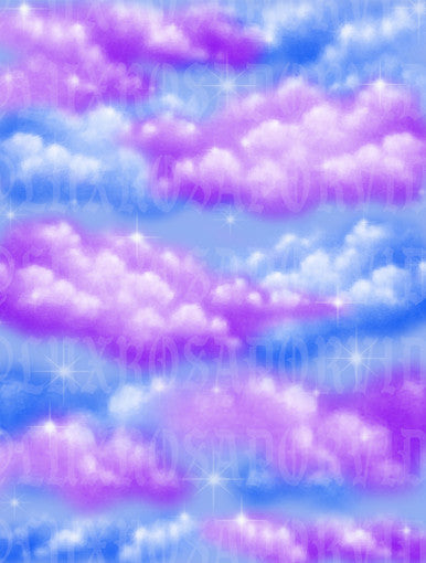 Glamour Shotz 'As Above, So Below' Airbrushed Backdrop BLUE/PURPLE GALAXY (Extra Large)