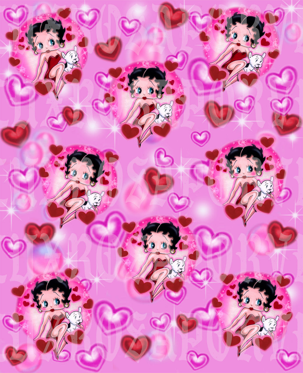 LIMITED EDITION Glamour Shotz  Airbrushed 'BABYDOLL AT HEART' Backdrop (PINK) (Extra Large)