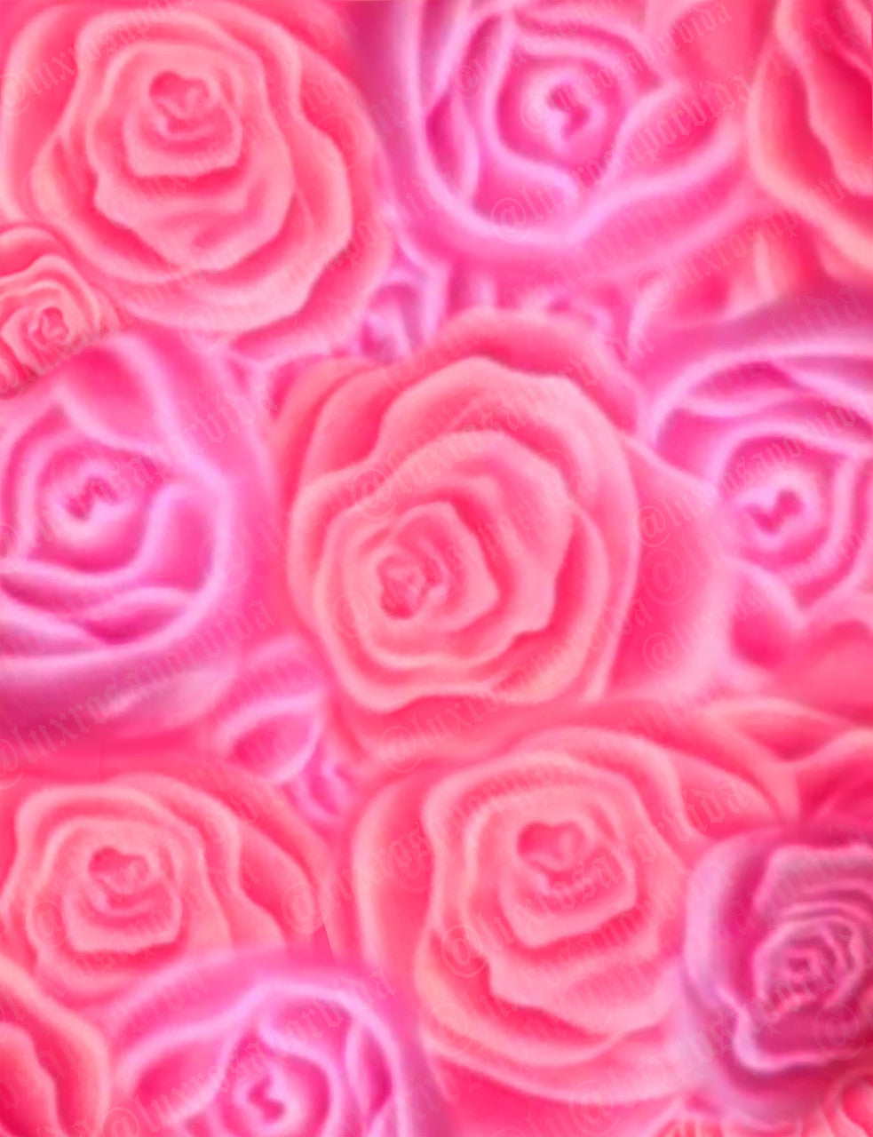 EXTRA EXTRA EXTRA XXX LARGE LIMITED EDITION 'BED OF ROSES' Glamour Shotz Airbrushed Backdrop (PINK) (XXXL) Exclusive/Limited Edition!!