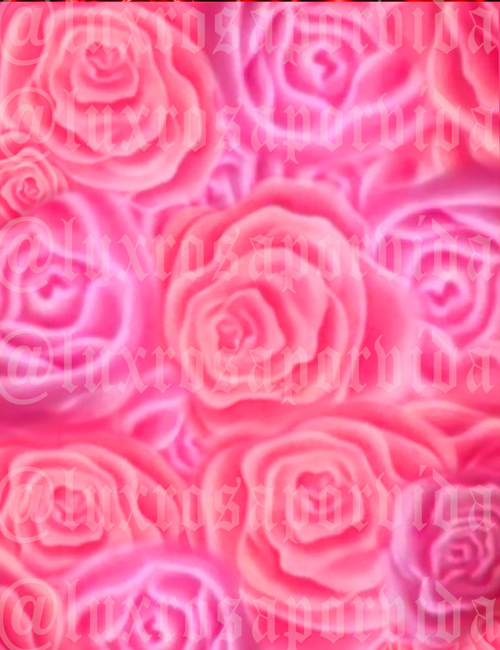 Glamour Shotz  Airbrushed 'Bed Of Roses' Backdrop (PINK) (Extra Large)