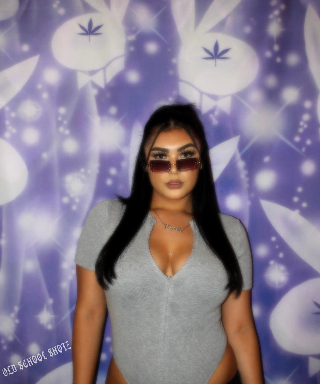 LIMITED EDITION 'LIT PLAYA FOR REAL' Airbrushed Glamour Shotz Backdrop (LAVENDER) (XL)