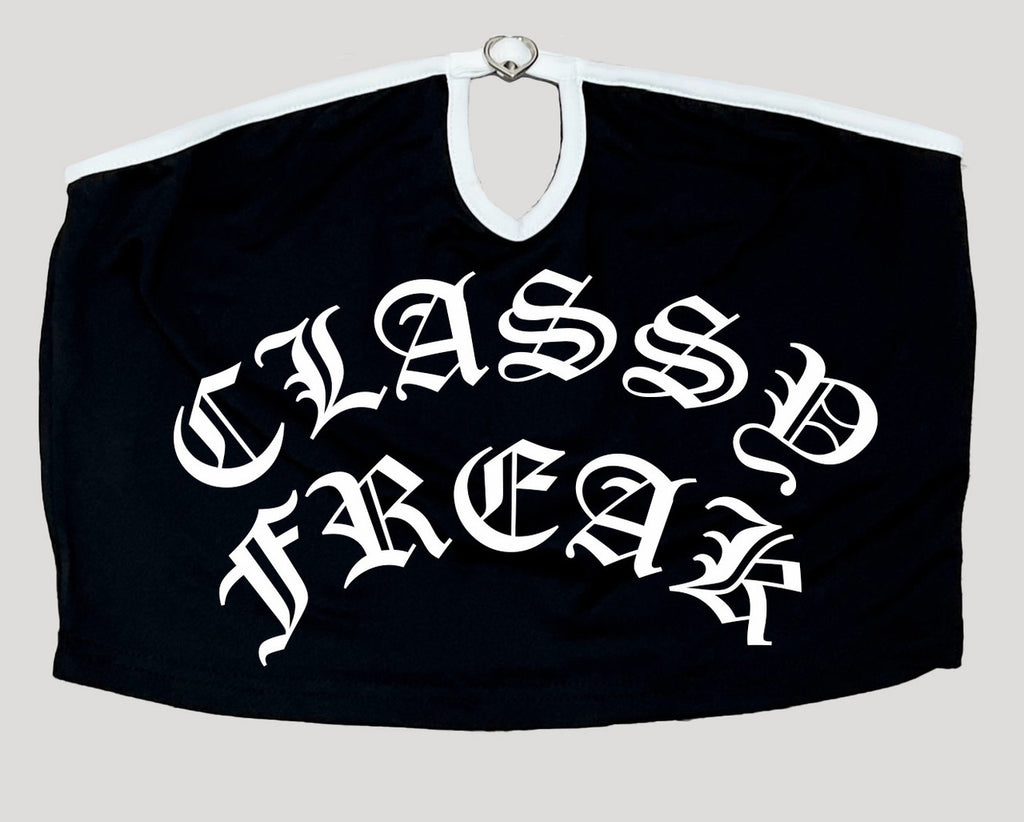 Limited Edition 'CLASSY FREAK' OE Cut-OutTube Top (Black/White)