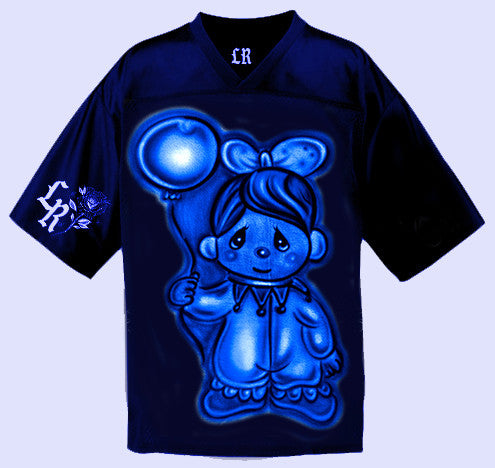 LR 'FLOAT ON' Airbrushed Cut & Sew Football Jersey **ADULT** (NAVY)