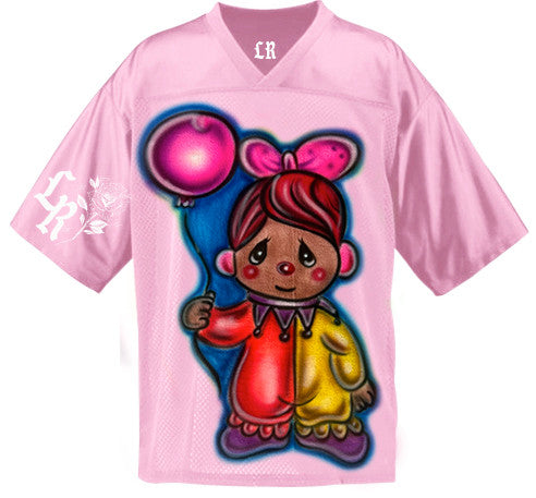 LR 'FLOAT ON' Airbrushed Cut & Sew Football Jersey **ADULT** (PINK)
