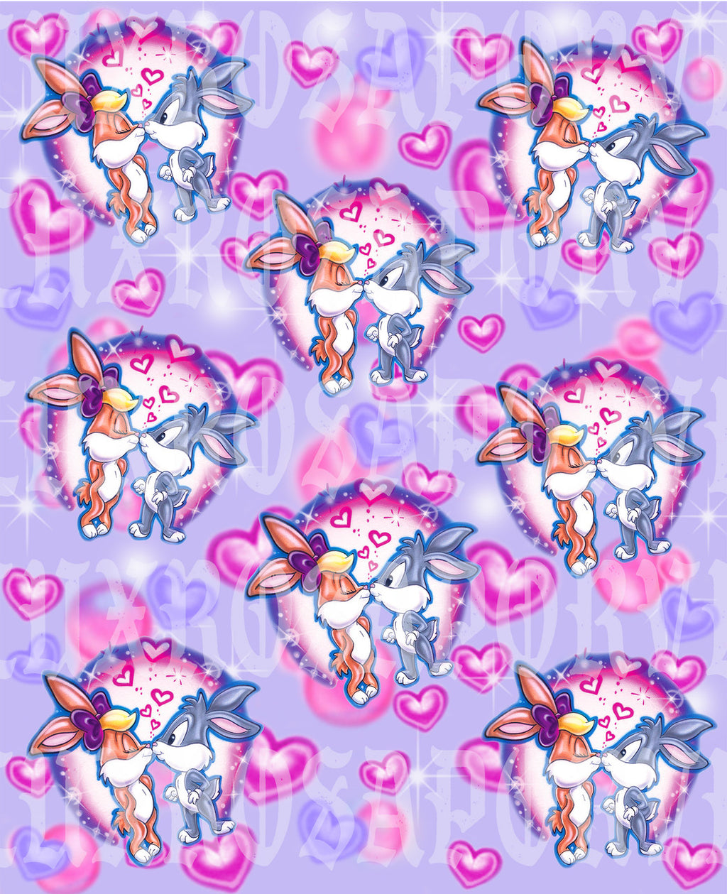 LIMITED EDITION Glamour Shotz  Airbrushed 'CONFESSIN A FEELIN' Backdrop (LAVENDER) (Extra Large)