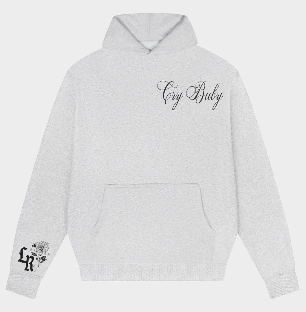 'CRY-BABY BOOP' Pen & Ink Premium Fleece Pullover Hoodie (GREY)