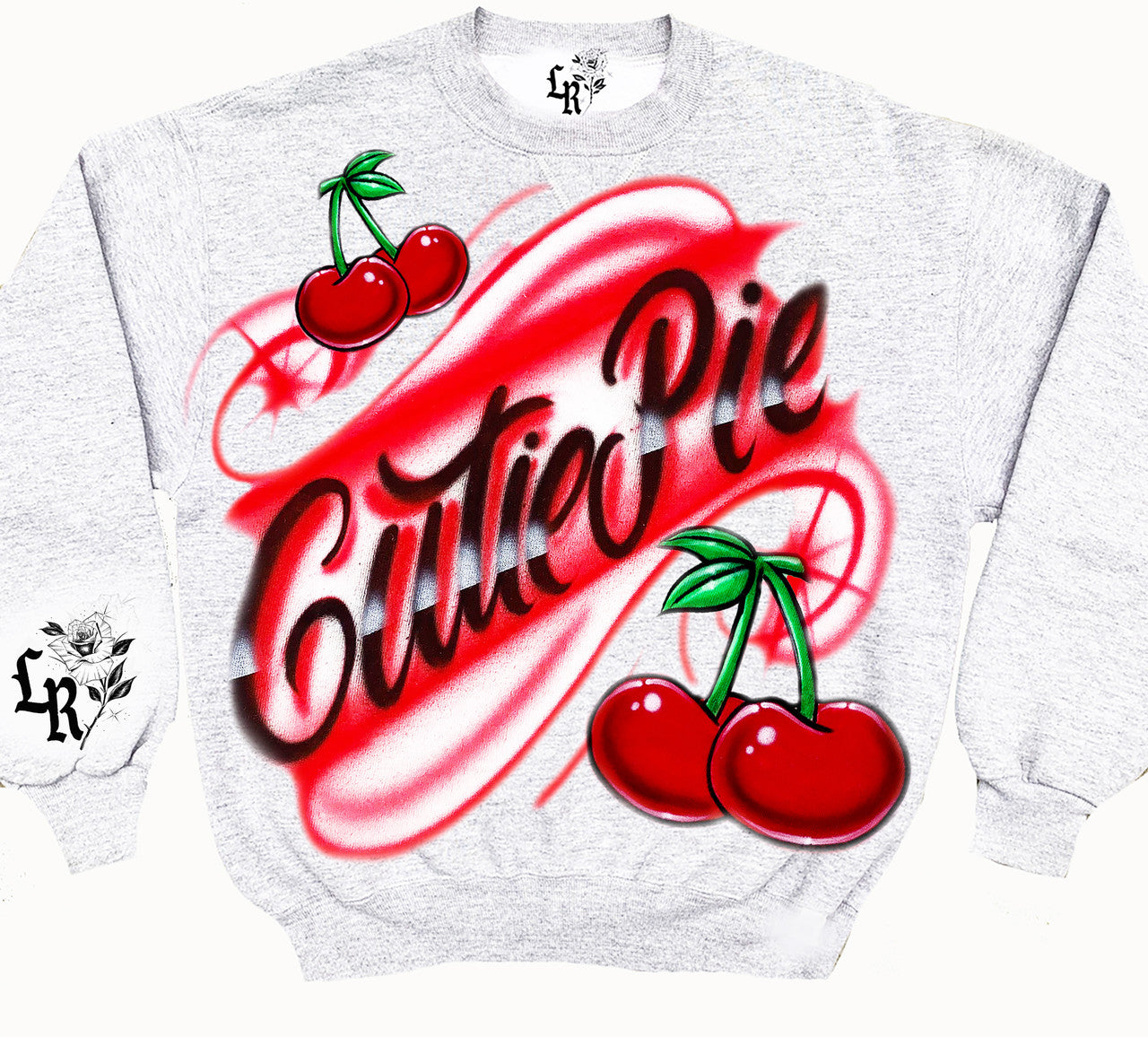 CUTIE PIE' Airbrushed Crewneck (Grey)