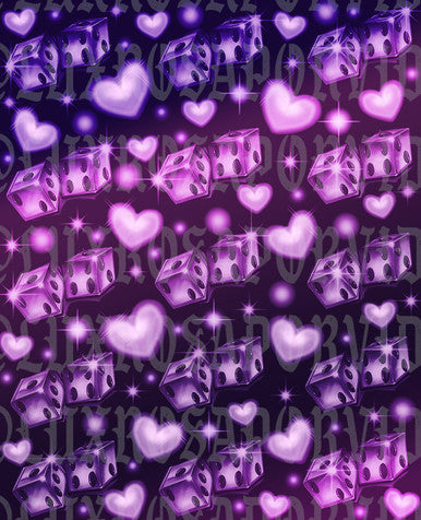 Glamour Shotz 'Play For Keeps' Airbrushed Backdrop PURPLE/PINK OMBRÉ (X-Large)