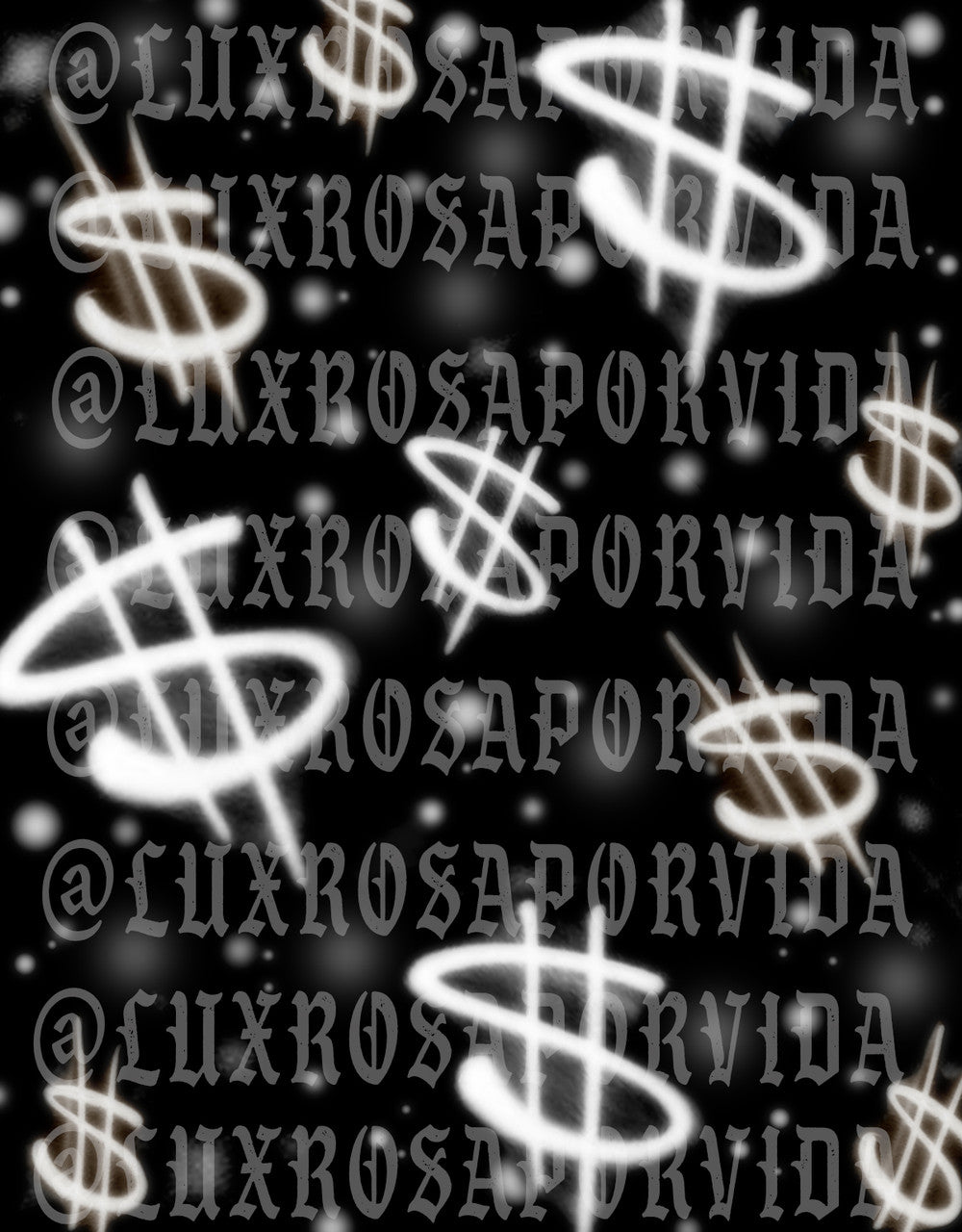 Glamour Shotz $ Money On My Mind $ Airbrushed Backdrop (BLACK) (X-Large)