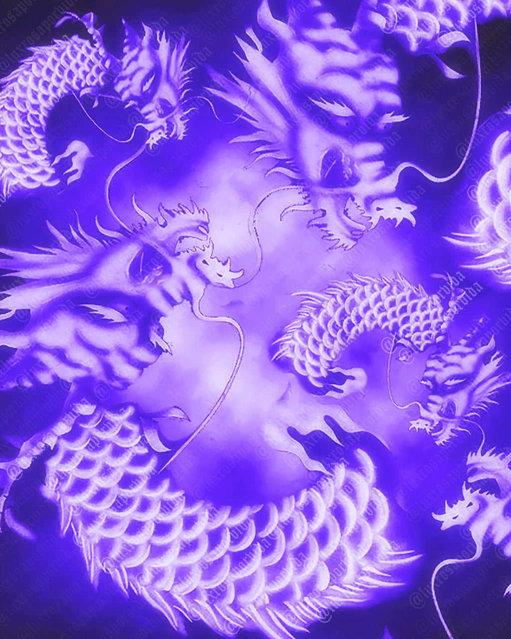 EXTRA EXTRA EXTRA XXX LARGE Y2K Early 2000s 'Purple Dragon' Glamour Shots Airbrush 90s Old School Backdrop (PURPLE) (XXXL) Exclusive/Limited Edition!!