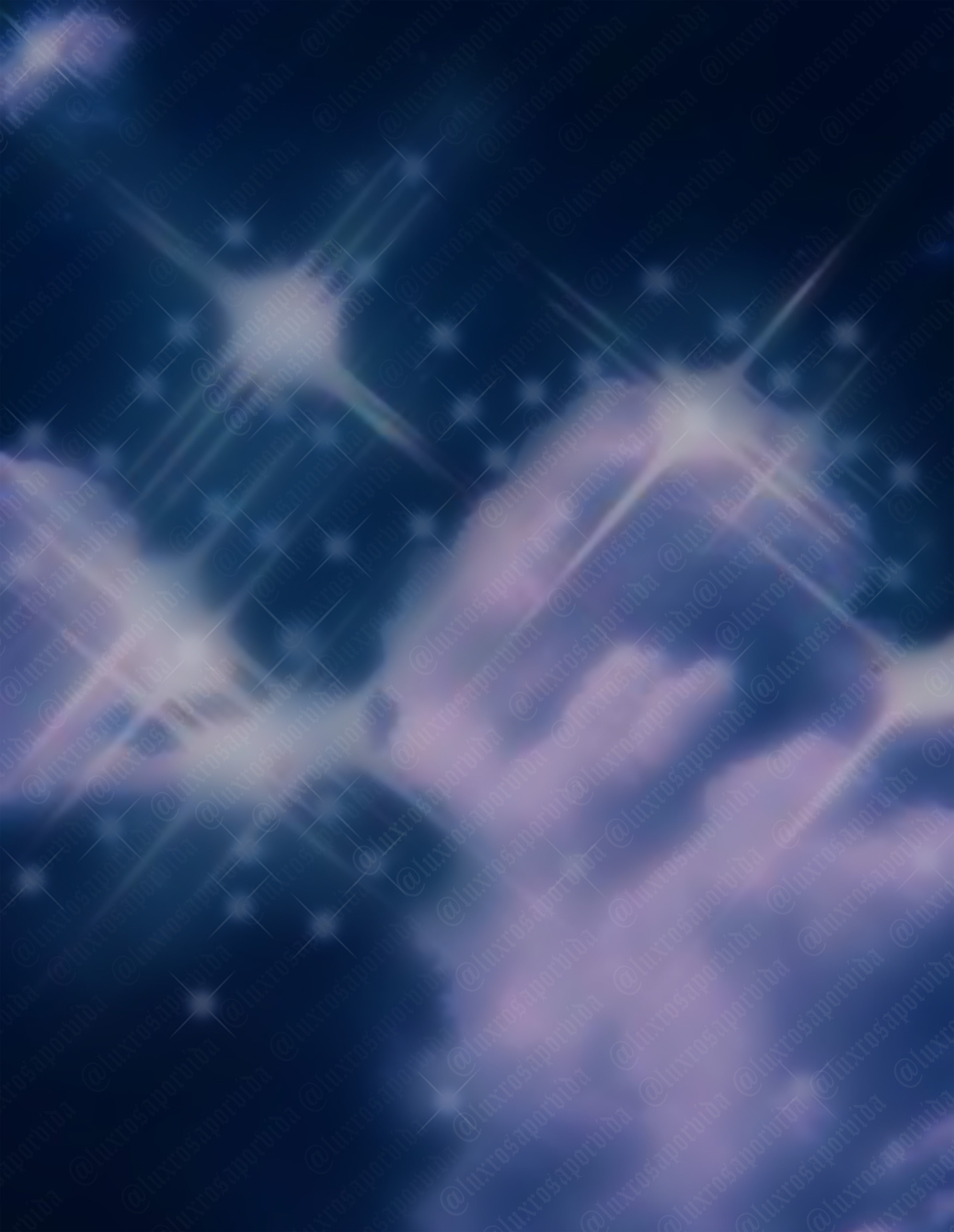 Early 2000s Y2K 'Dreaming Of You' Cloud Airbrush 90s Glamour Shots Backdrop (Blue) (Extra Large)