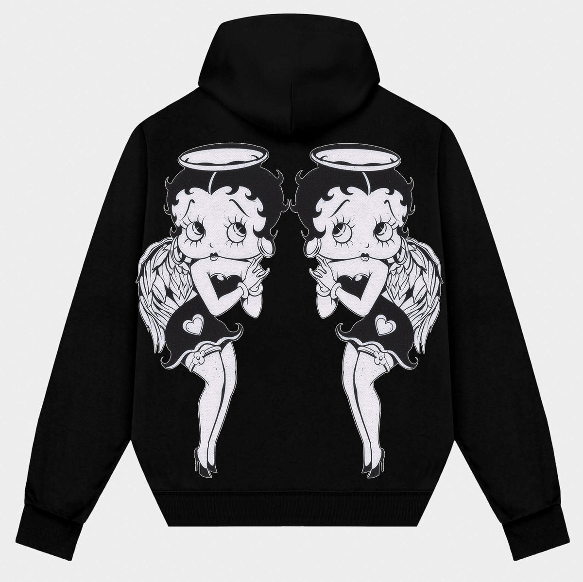 'HEAVEN ON EARTH' Pen & Ink Premium Fleece Pullover Hoodie (Black)