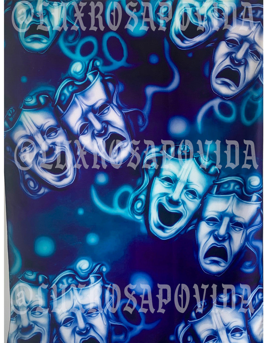 LIMITED EDITION Glamour Shotz  Airbrushed 'Emotions' Ombré  Backdrop (DEEP GREEN/DEEP BLUES) (Extra Large)