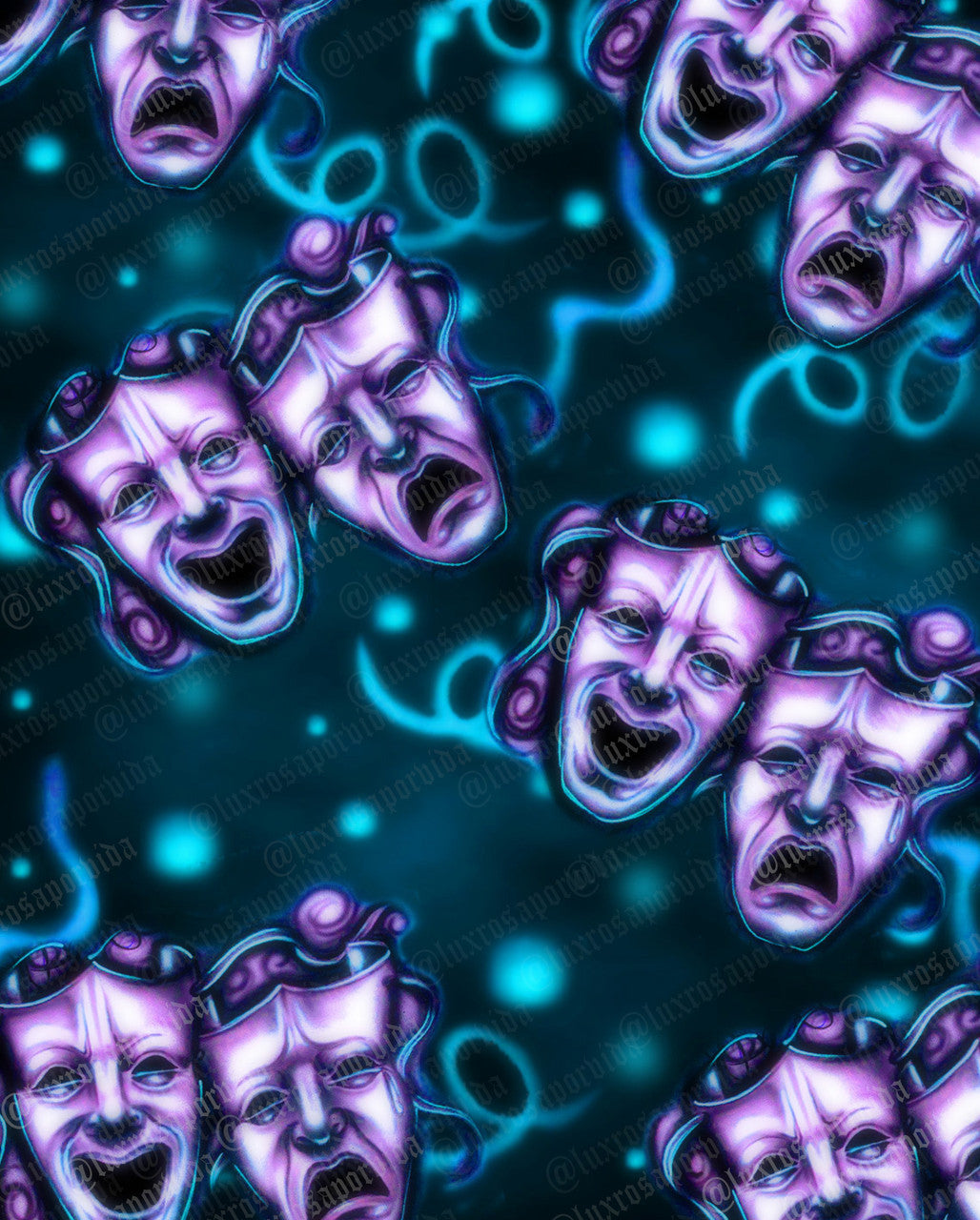 LIMITED EDITION Glamour Shot  Airbrushed 'Emotions' Glamour Shot Backdrop (DEEP GREEN/PURPLE) (Extra Large)