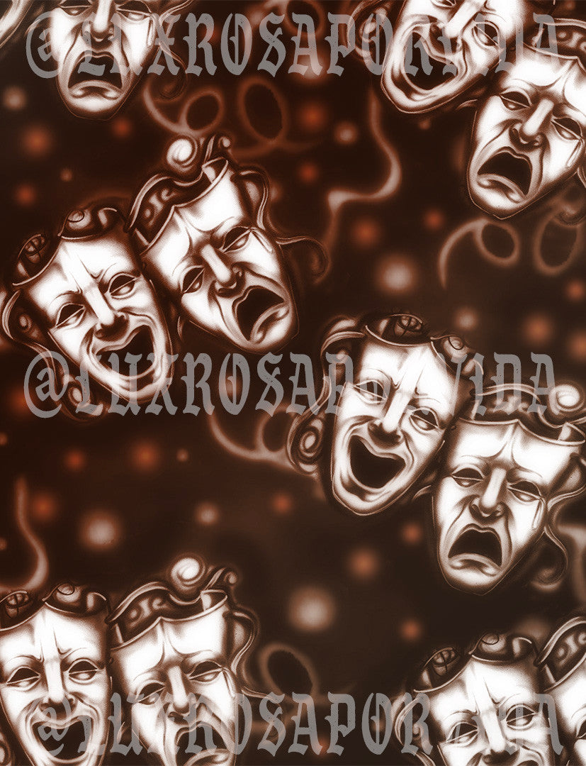 LIMITED EDITION Glamour Shotz  Airbrushed 'Emotions' Ombré Backdrop (BROWN) (Extra Large)
