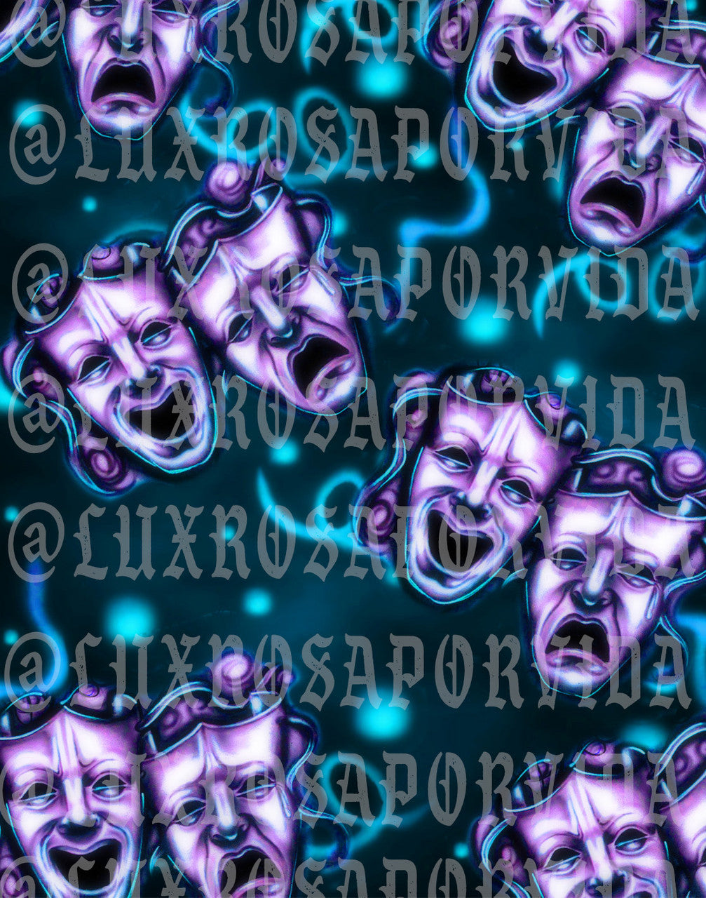 LIMITED EDITION Glamour Shot  Airbrushed 'Emotions' Glamour Shot Backdrop (DEEP GREEN/PURPLE) (Extra Large)