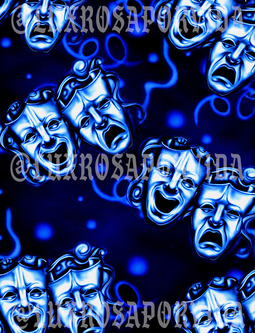 LIMITED EDITION Glamour Shotz  Airbrushed 'Emotions' Backdrop (TRUE BLUES) (Extra Large)