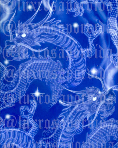 LIMITED EDITION Glamour Shotz 'LUCKDRAGON' Airbrushed Backdrop (X-Large) BLUE
