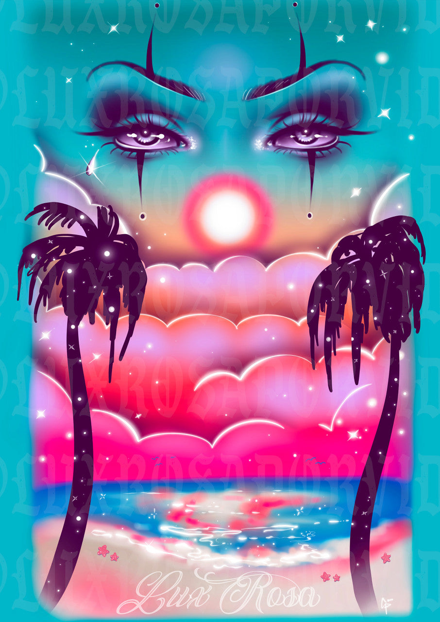 Glamour Shots 'Eyes Never Lie' Airbrushed Backdrop (GREEN) (X-Large)