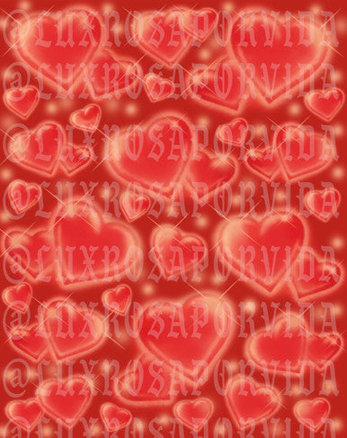 LIMITED EDITION Glamour Shotz  Airbrushed 'FOOL FOR YOUR LOVE' Heart Backdrop (RED) (Extra Large)