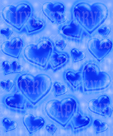 LIMITED EDITION Glamour Shotz  Airbrushed 'FOOL FOR YOUR LOVE' Heart Backdrop (BLUE MAGIC) (Extra Large)