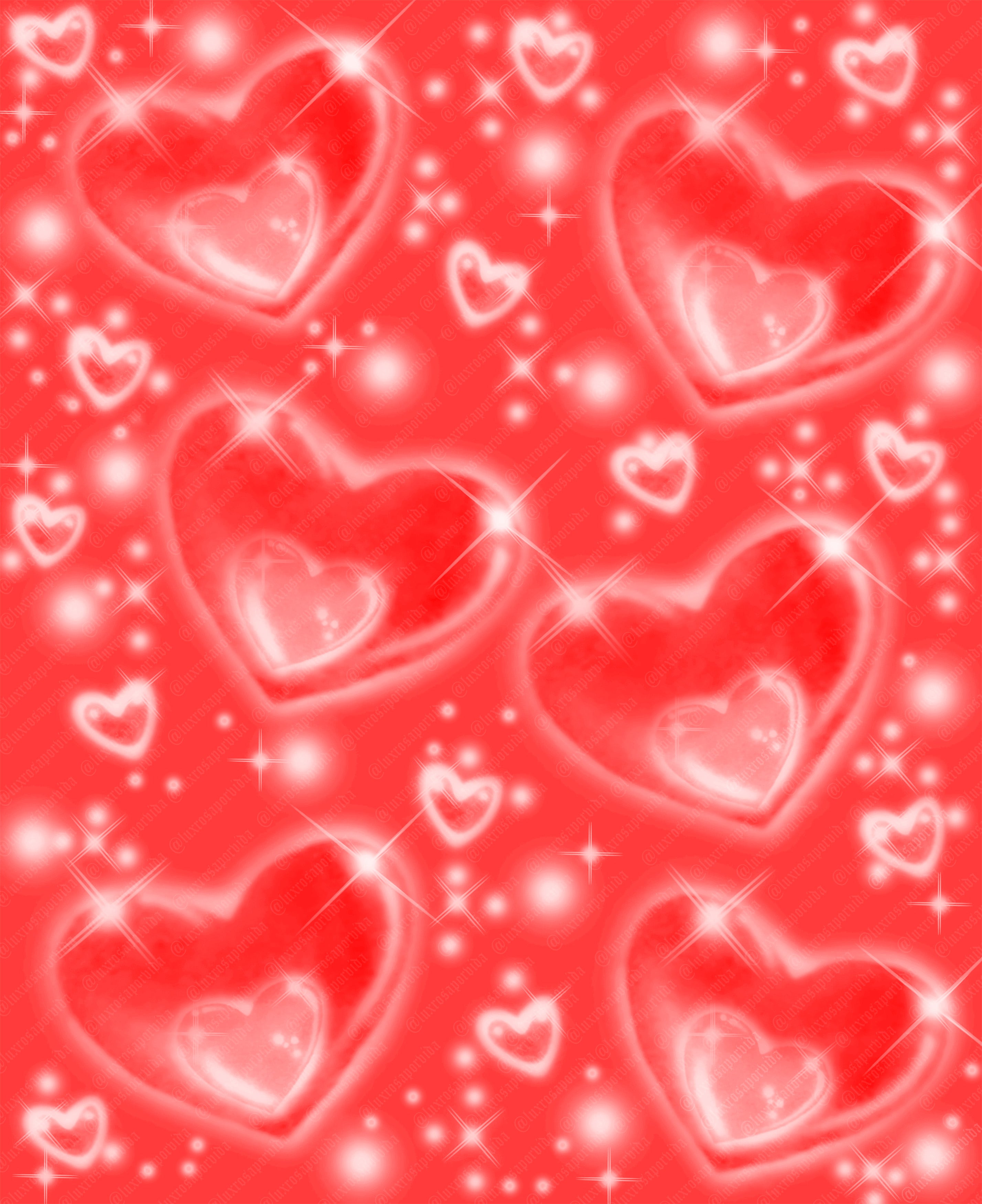 Y2K Early 2000s Airbrush 'Forget Me Nots' 90s Star Shots Old School Backdrop (RED HOT) (Extra Large)