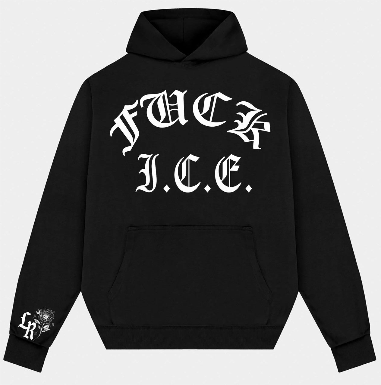 Limited Edition 'FUCK I.C.E.' OE Pullover Hoodie (Black)