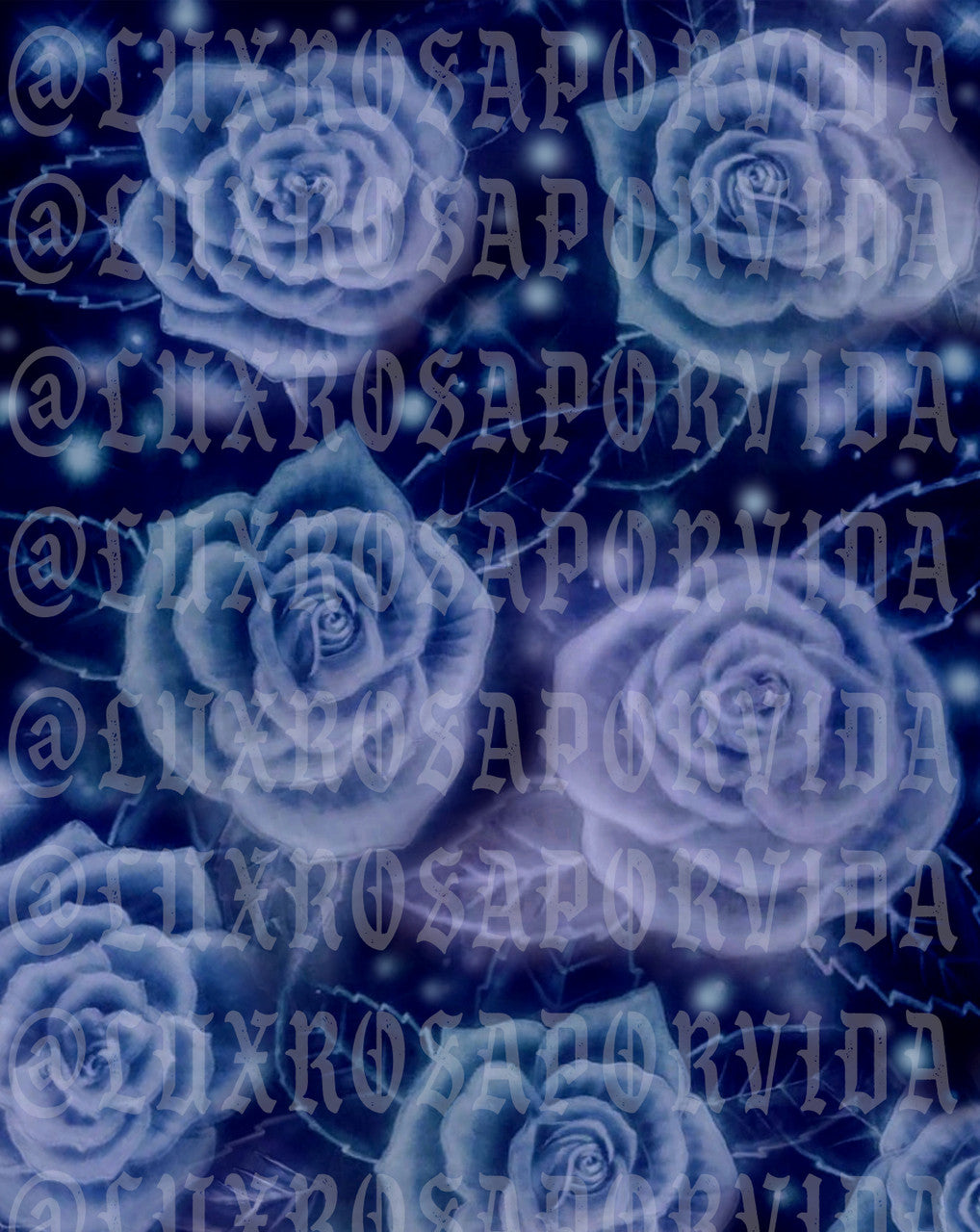 LIMITED EDITION Glamour Shotz  Airbrushed 'Give Me My Flowers' Backdrop (MOONLIGHT BLUE) (Extra Large)