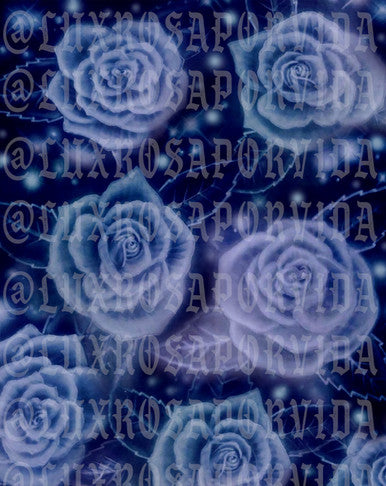 LIMITED EDITION Glamour Shotz  Airbrushed 'Give Me My Flowers' Backdrop (MOONLIGHT BLUE) (Extra Large)