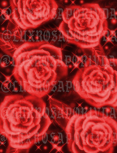 LIMITED EDITION Glamour Shotz  Airbrushed 'Give Me My Flowers' Backdrop (RED DREAM) (Extra Large)