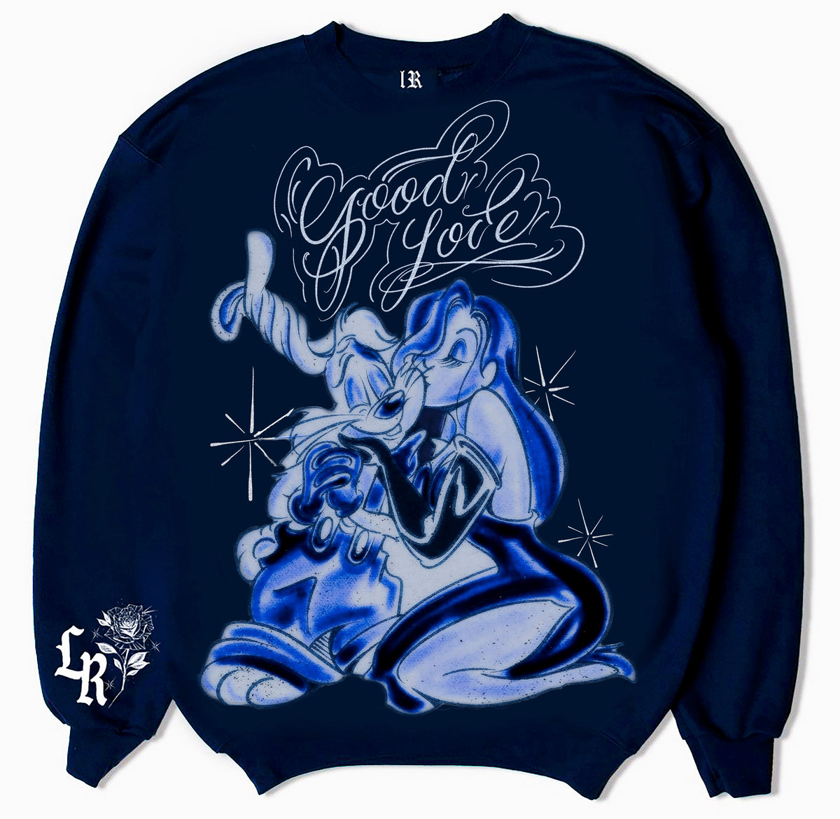 GOOD LOVIN' Pen & Ink Crewneck (NAVY/BLUE)