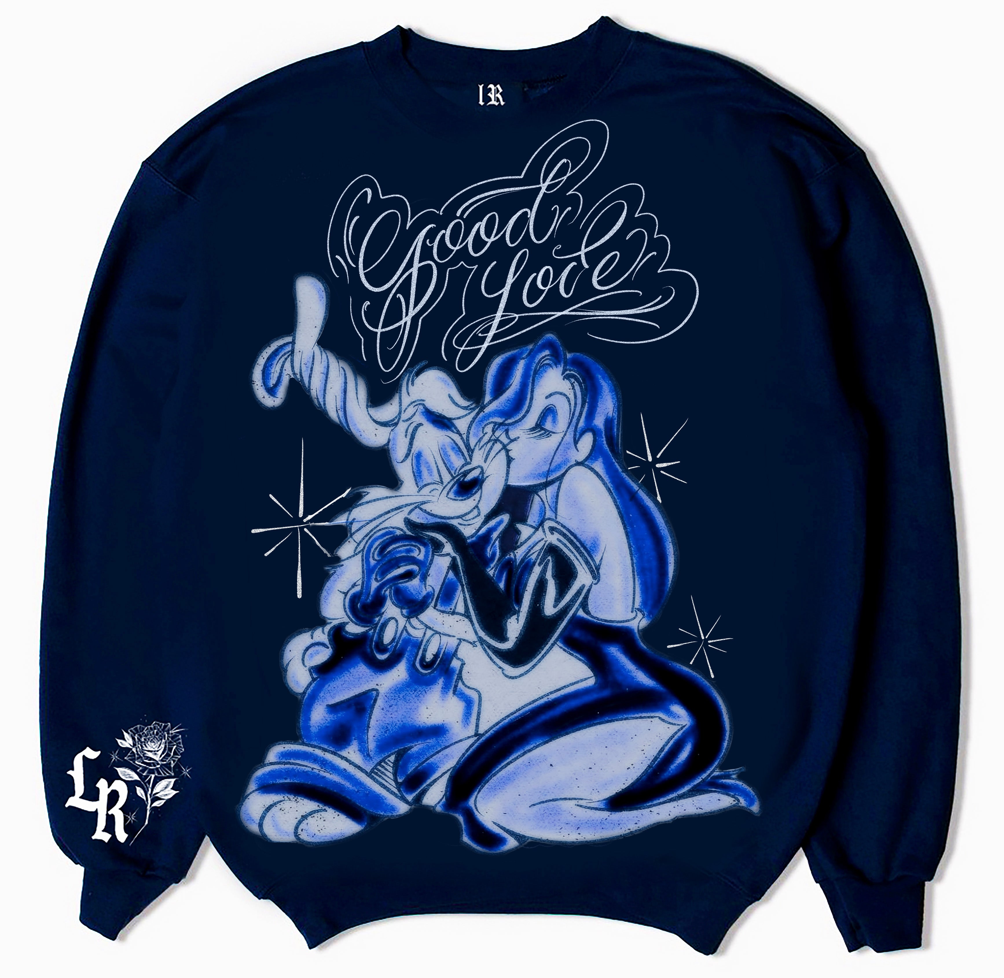 GOOD LOVIN' Pen & Ink Crewneck (NAVY/BLUE)