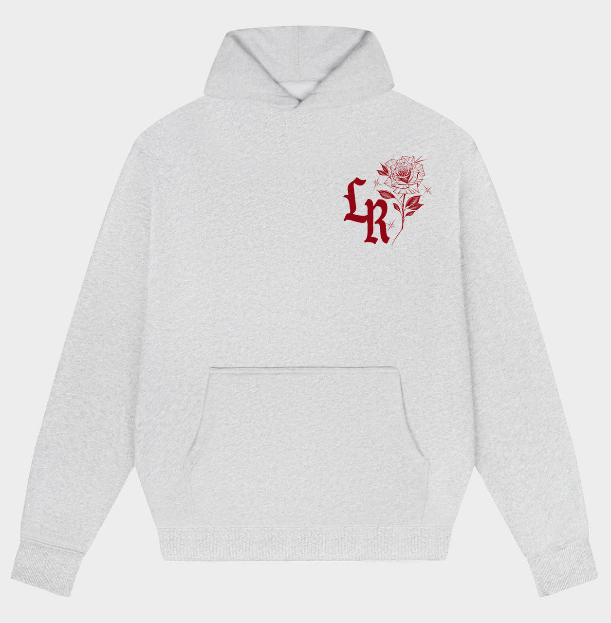 GOOD LOVIN' Pen & Ink Pullover Hoodie (Grey/Red)