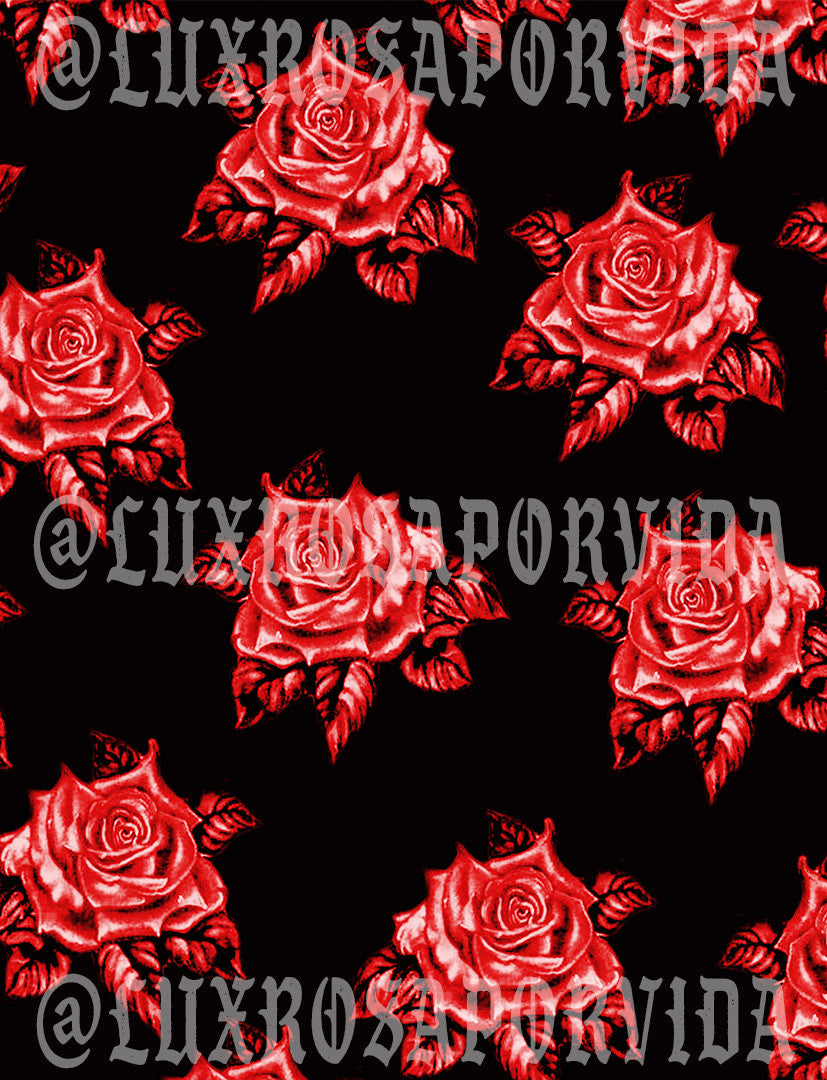 Glamour Shotz LA ROSA Airbrushed Backdrop (BLACK/RED)