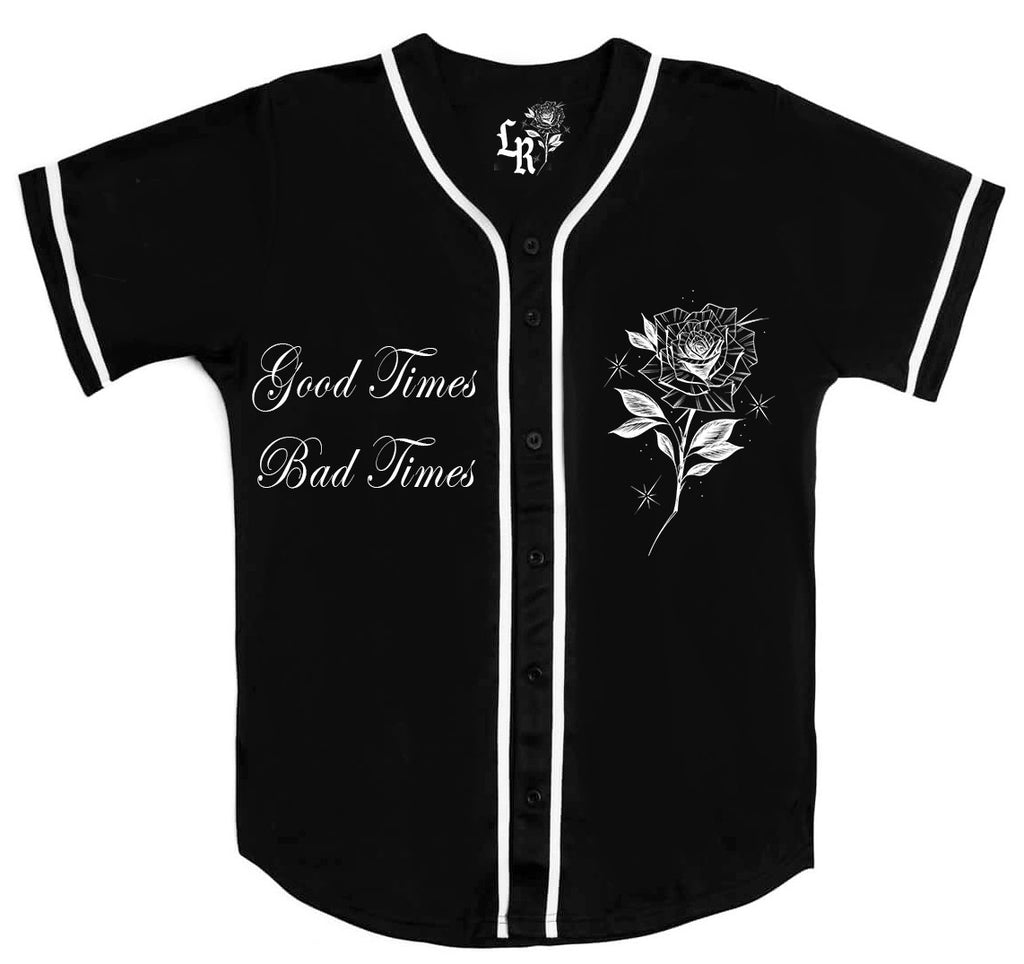 HARD TIMES' Pen and Ink Cut & Sew Baseball Jersey (Black)