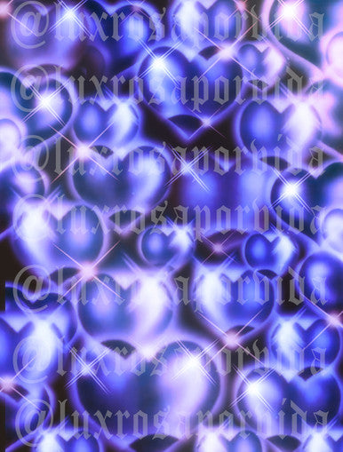 LIMITED EDITION Glamour Shotz 'Hearts & Hynas' Airbrushed Backdrop (X-Large) PURPLE KUSH SKIES OMBRÉ